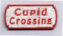 Cupid Crossing sign, one inch scale