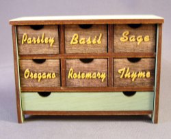 Herb Cabinet One Inch Scale