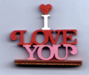 I love you sign, one inch scale