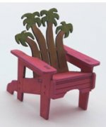 Palm Tree Adirondack Chair, qtr scale
