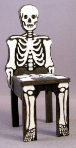 Skeleton Man Chair, One inch scale