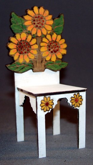 Sun Flower Chair 1" scale - Click Image to Close