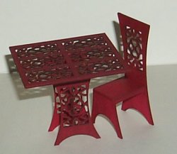 Decorative Table and Chairs - Half Scale