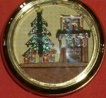 Christmas Living Room Scene in a Watch Case