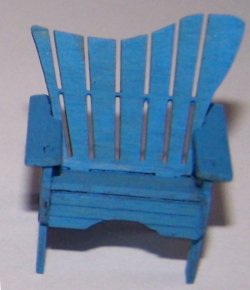 Wave adirondack chair and a half, one inch scale