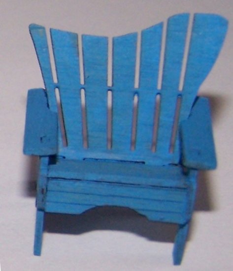 Wave adirondack chair and a half, one inch scale - Click Image to Close