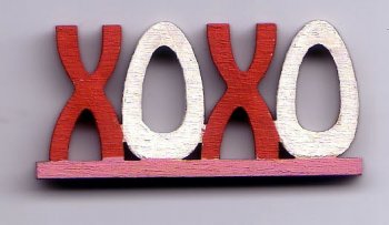 XOXO sign, one inch scale